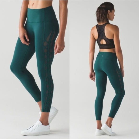 lululemon athletica Pants - Lululemon High Times 7/8 Pant Rhythm Deep Green 8
